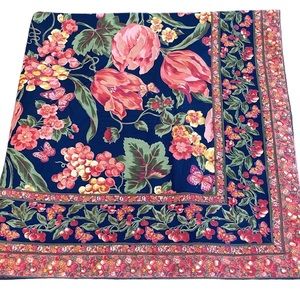 NWT Tablecloth Host Pick April Cornell large floral Cornucopia vintage